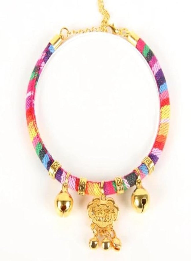 KittuPet 1 pcs Dog Collar with Bells for Small Dogs, Cute Rainbow Flower Necklace for Puppies/Cats, Adjustable Necklace for Female Dogs Kitten Suitable for All Breeds Random Color Size Extra Small - Image 5